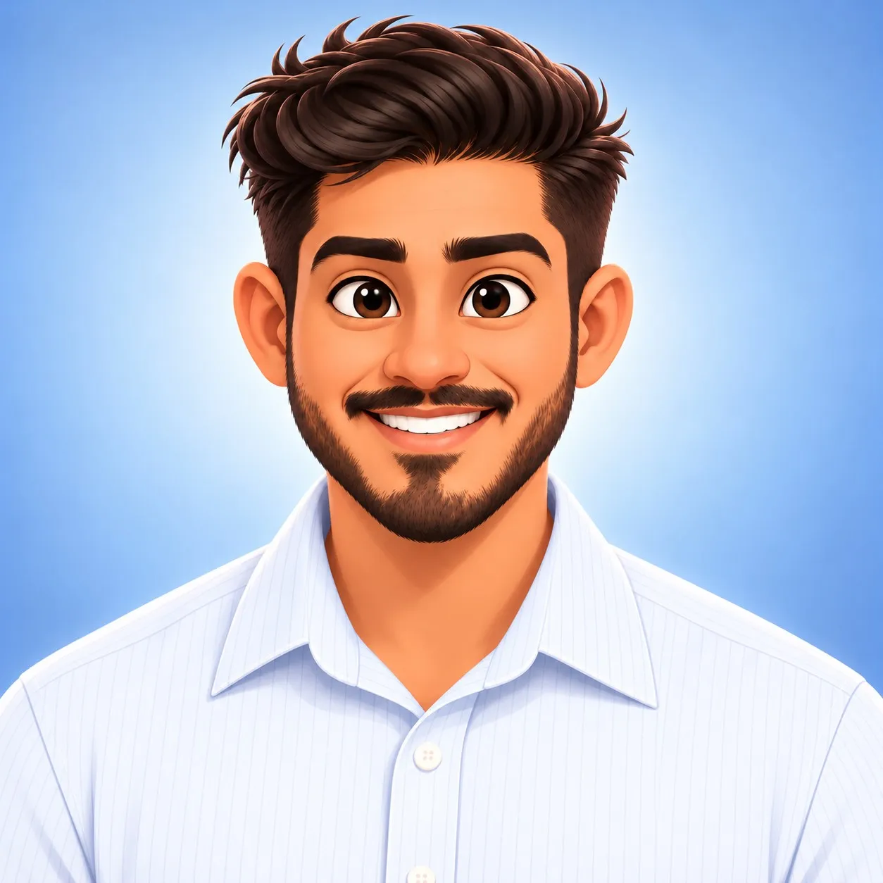 Illustrated portrait of Nanu Ahluwalia, SEO + Growth Strategist